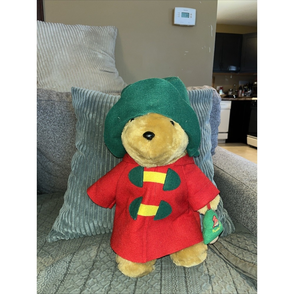 Vintage 1997 Kids Gifts Sears Holiday Paddington Bear with Ornament 16"